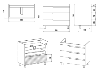 Напольная тумба под раковину Misty Софт 90см белый